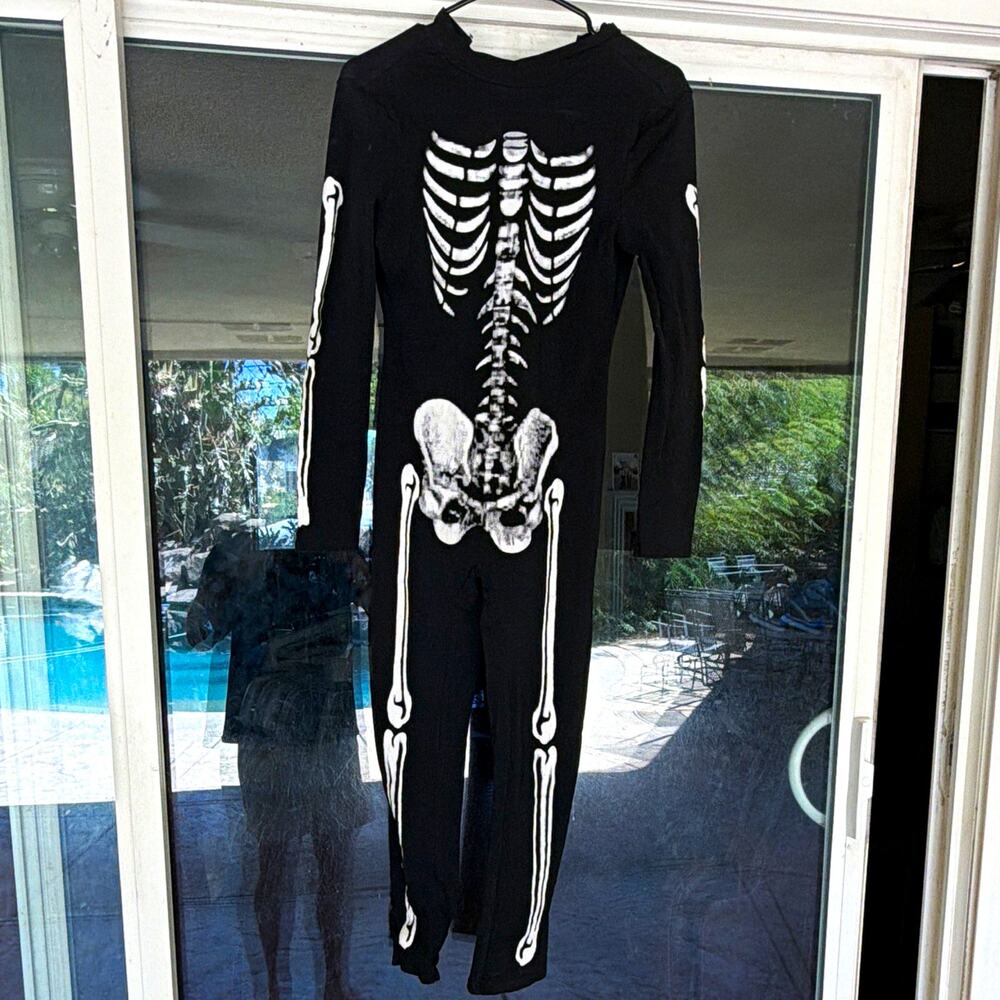 Ossuit Skeleton Costume Bodysuit Jumpsuit Stretch Cotton/Spandex L Halloween